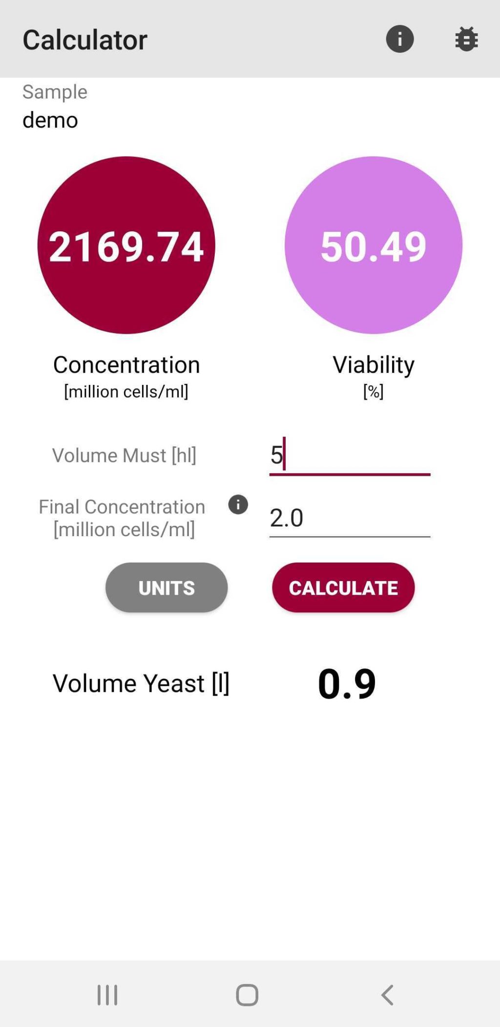 Yeast Calculator Oculyze