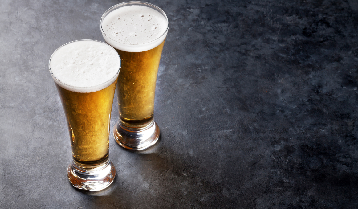 Blonde beer glass