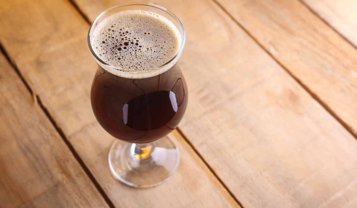 Stemmed tulip beer glass