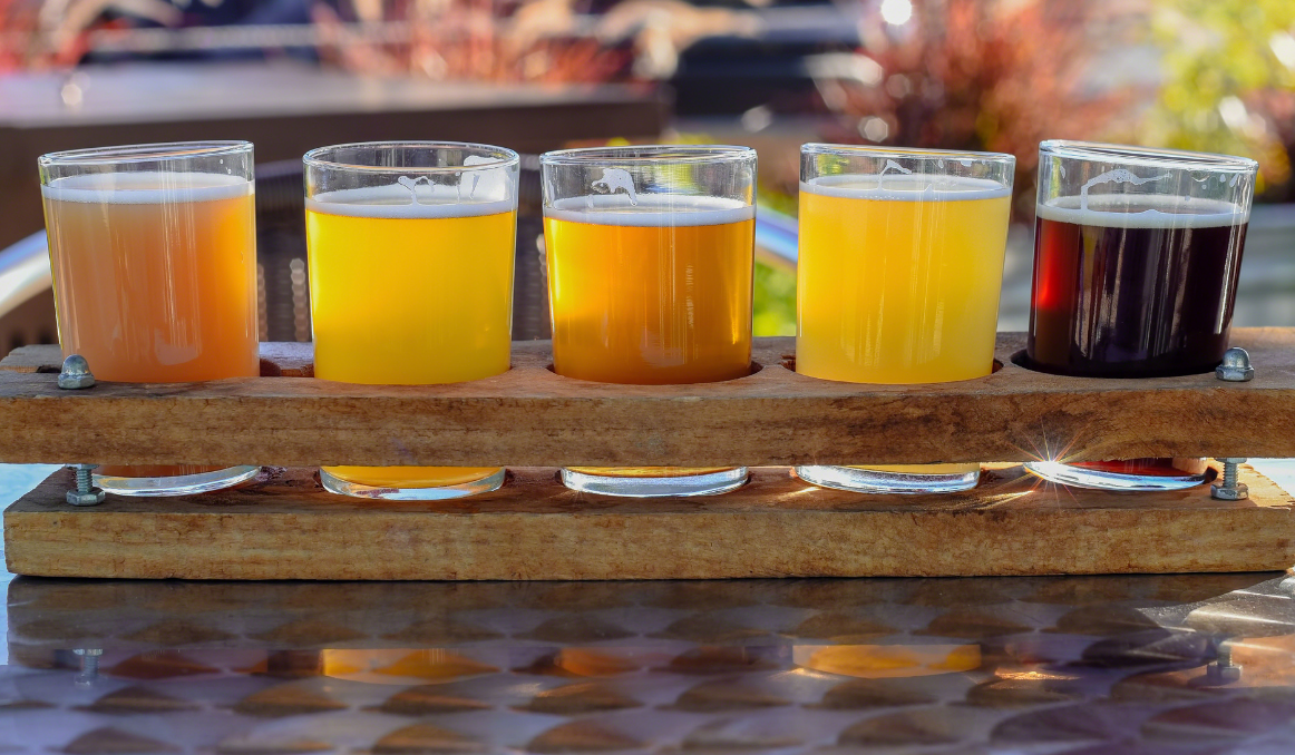 tasting beer glasses
